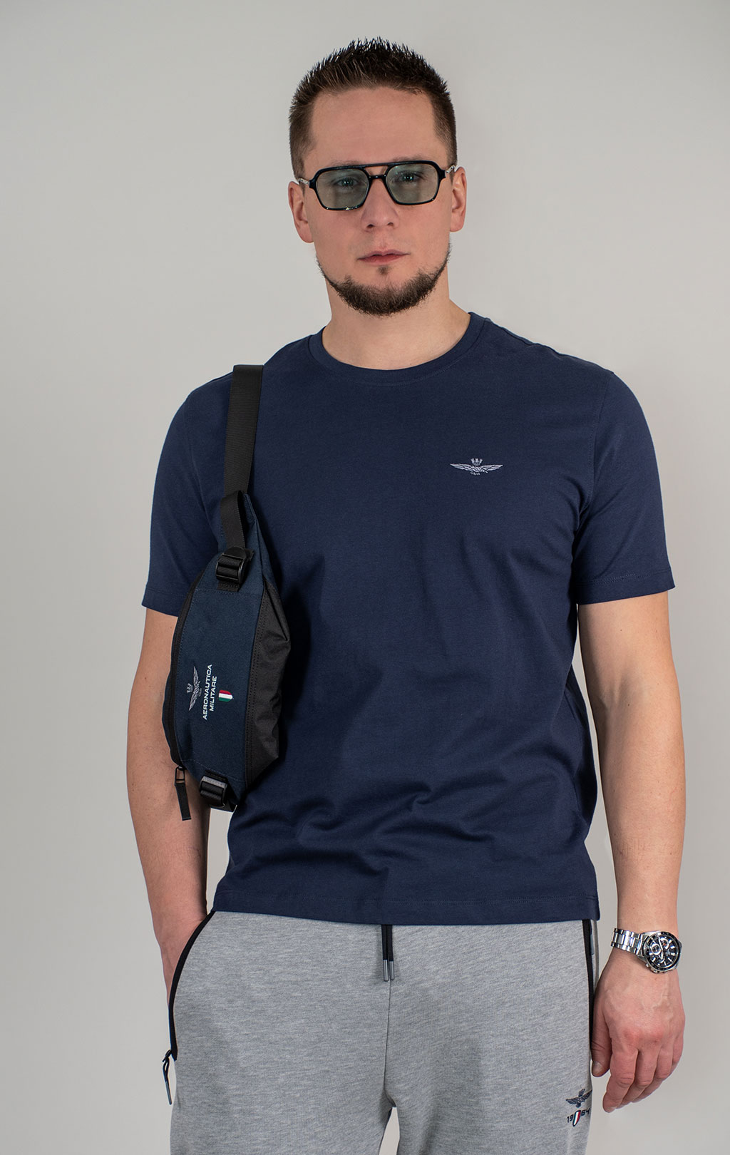 Футболка AERONAUTICA MILITARE SS 25 m/BD blue navy (TS 2376) 