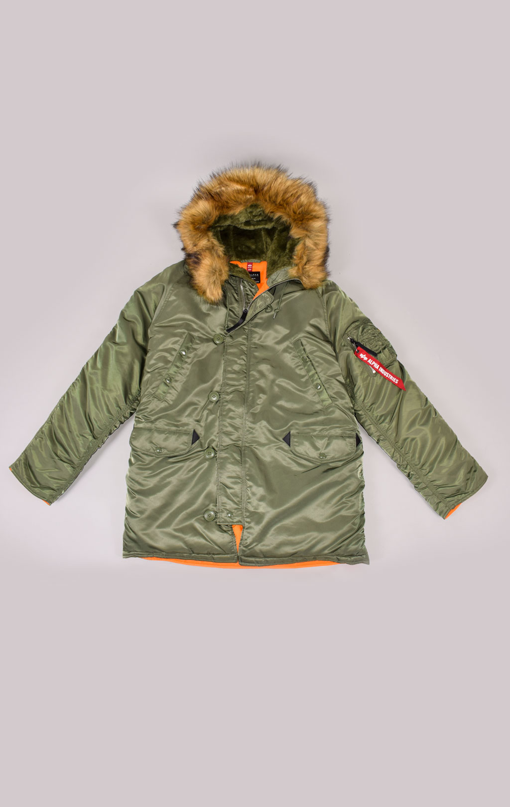 Аляска ALPHA INDUSTRIES SLIM FIT N-3B FW 21/22 m sage 