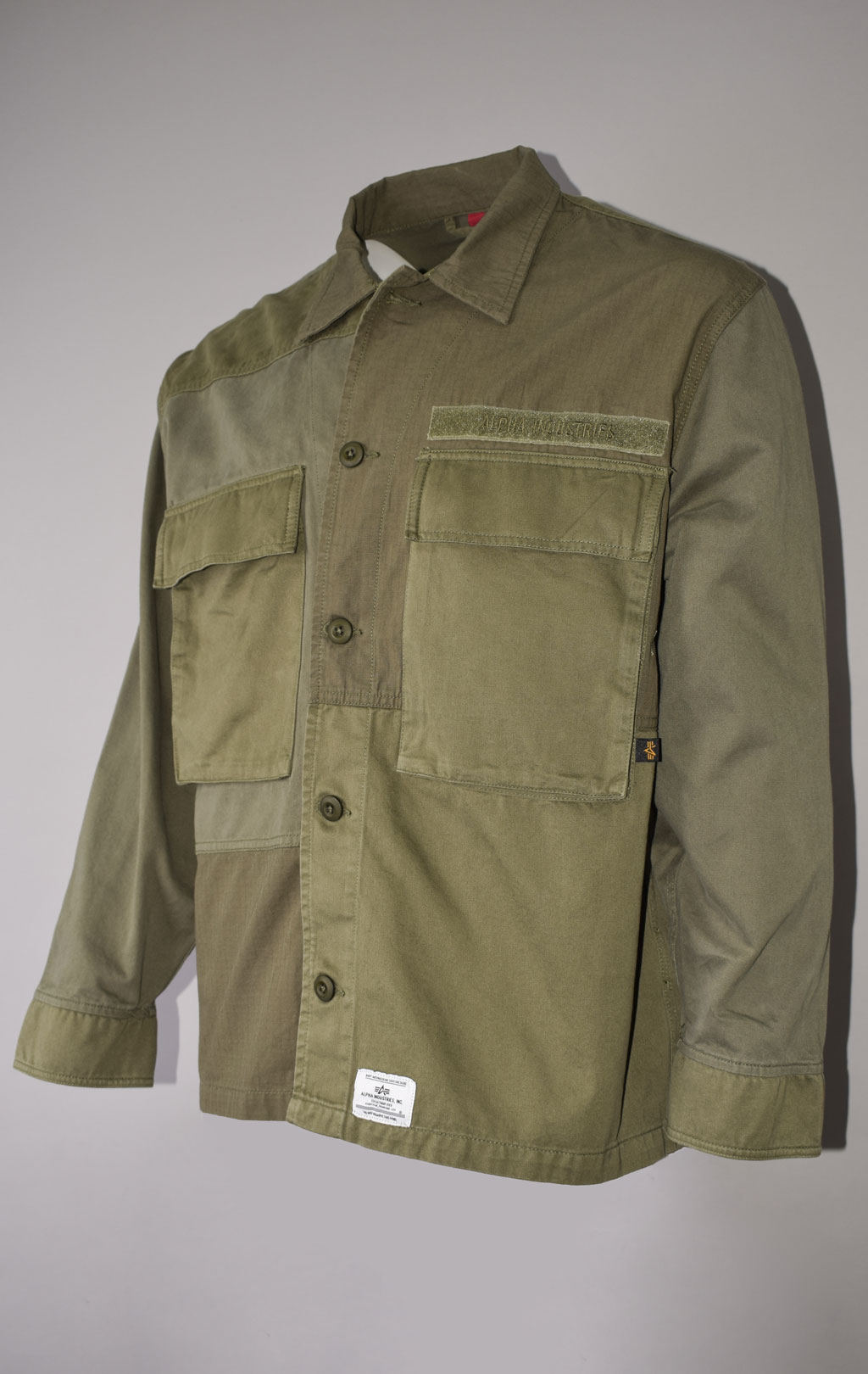 Ветровка ALPHA INDUSTRIES MIXED MEDIA SHIRT JACKET SS 23 m OG-107 green 