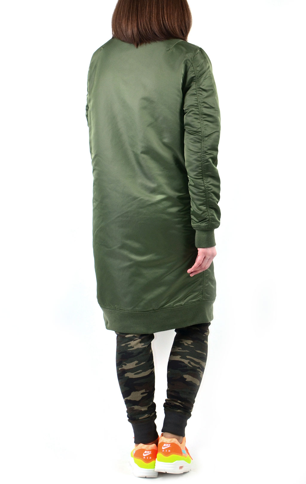 Женская куртка-бомбер лётная ALPHA INDUSTRIES COAT RIB MA-1 sage green 