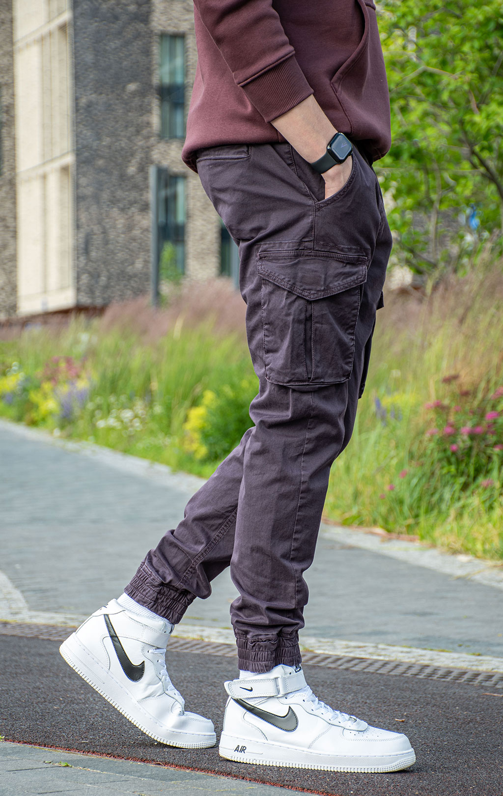 Брюки джоггеры ALPHA INDUSTRIES COTTON TWILL  JOGGER plum 