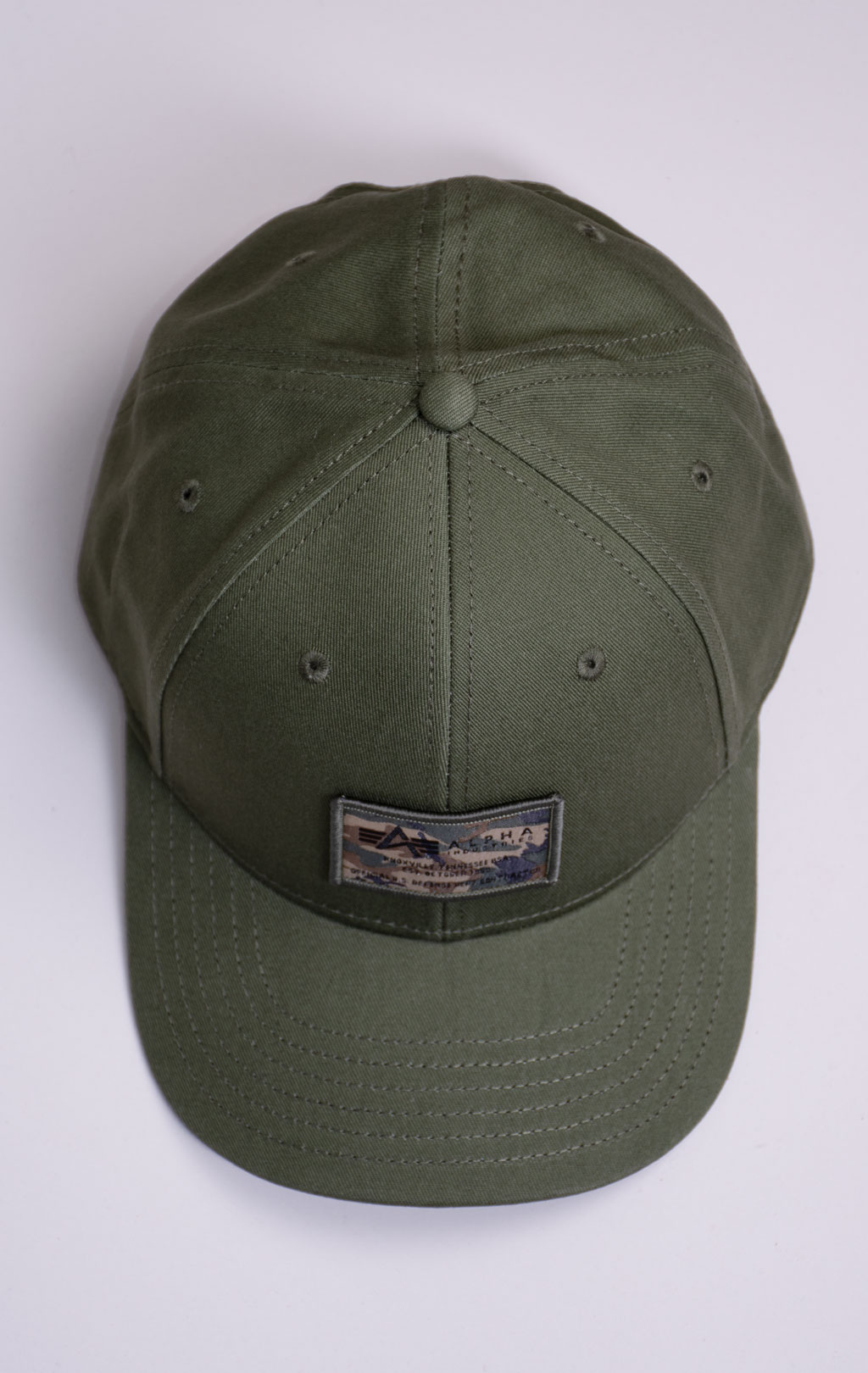 Бейсболка ALPHA INDUSTRIES CREW CAMO CAP dark olive 
