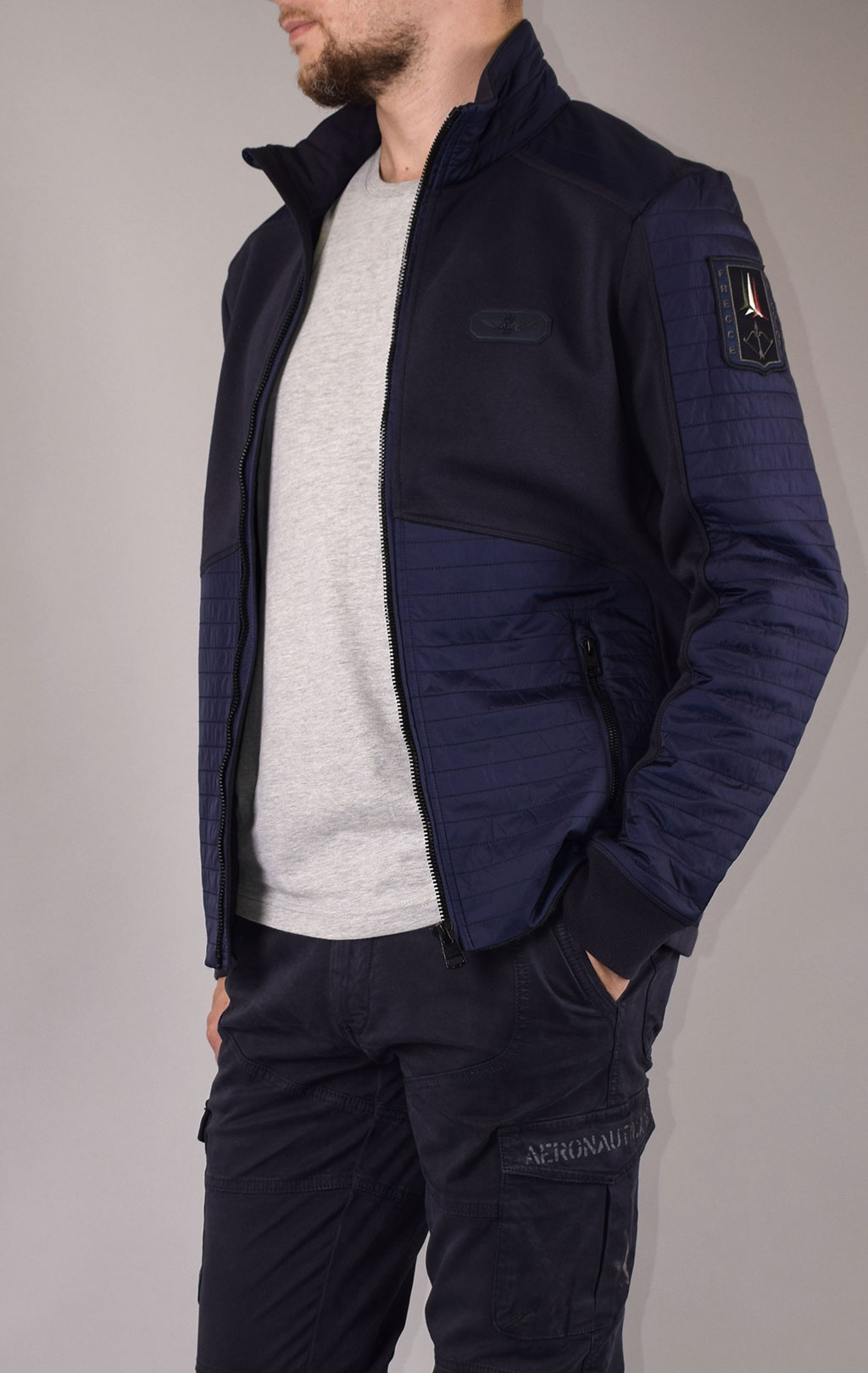 Толстовка-куртка AERONAUTICA MILITARE FW 19/20 blue navy (AF 380) 