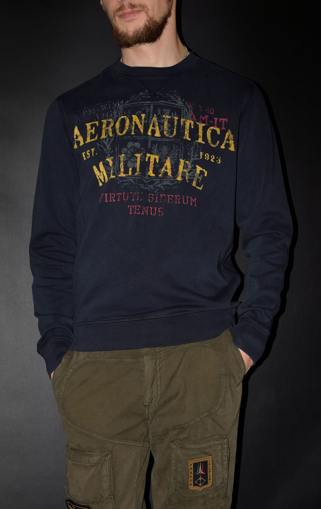 Свитшот AERONAUTICA MILITARE blue navy (FE 1320) 