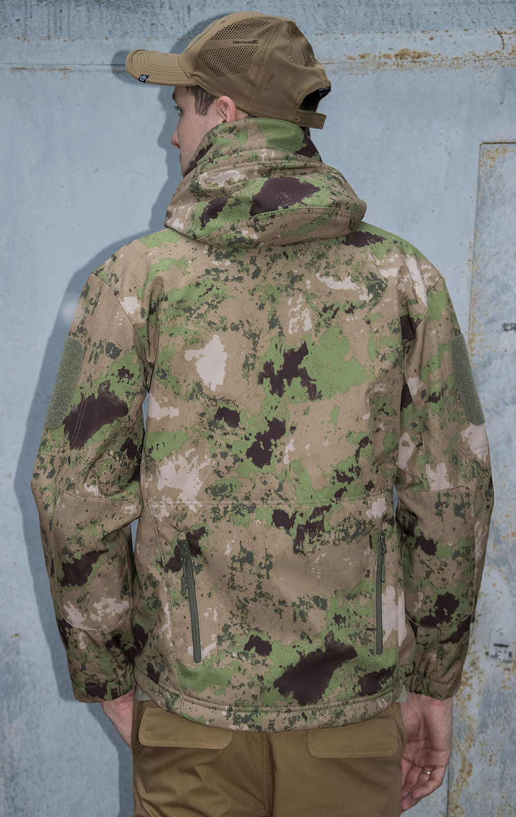 Куртка тактическая Outdoor Tactical Soft Shell с капюшоном camo green Китай