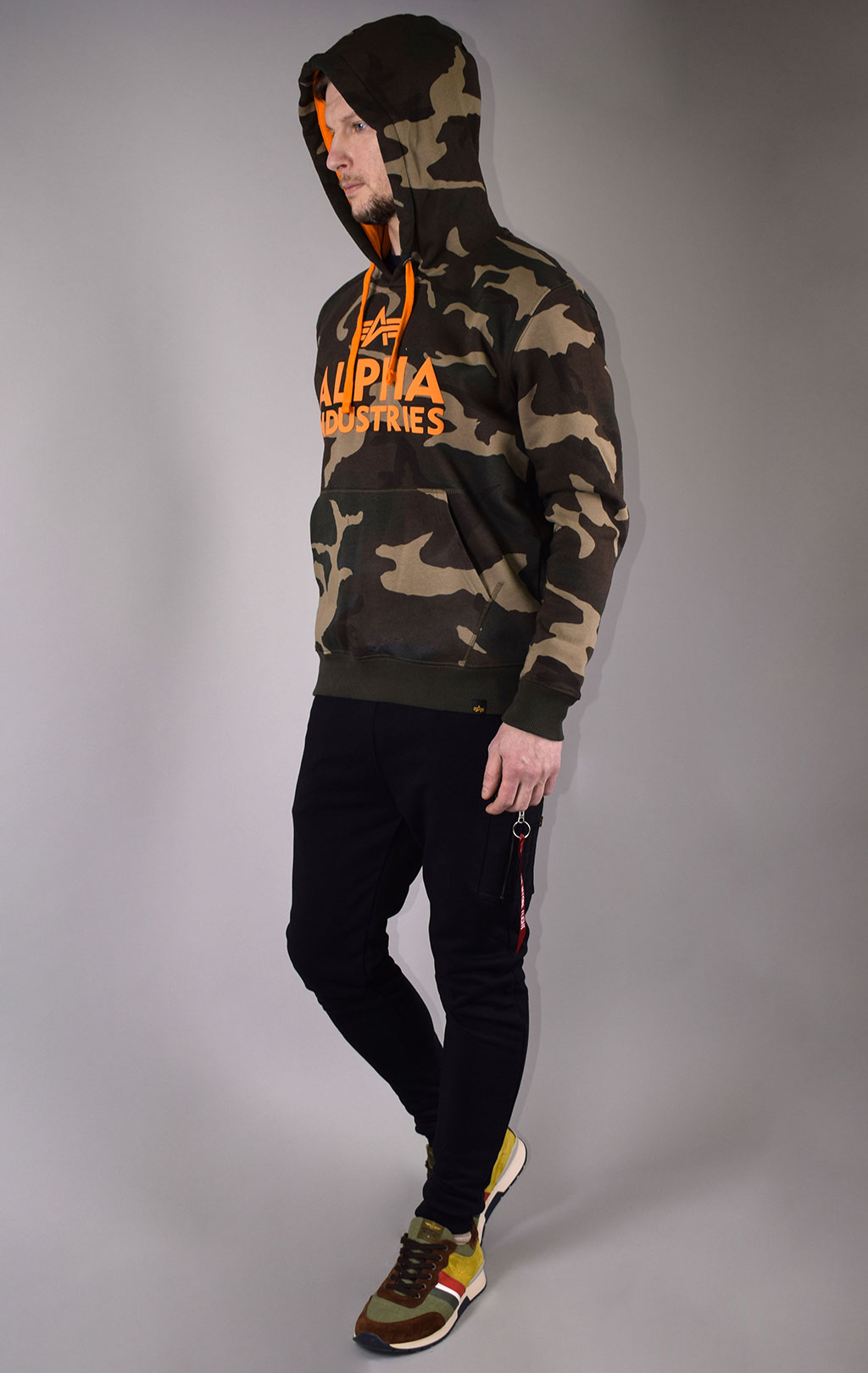 Толстовка ALPHA INDUSTRIES FOAM PRINT HOODY camo woodland 65 