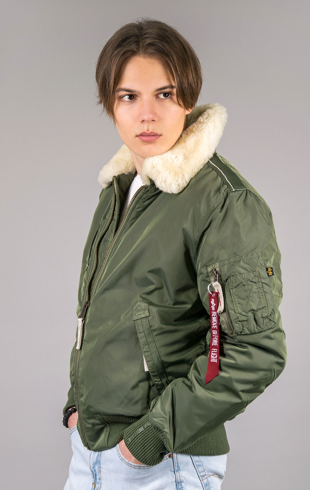 Куртка-пилот ALPHA INDUSTRIES INJECTOR-III sage green 