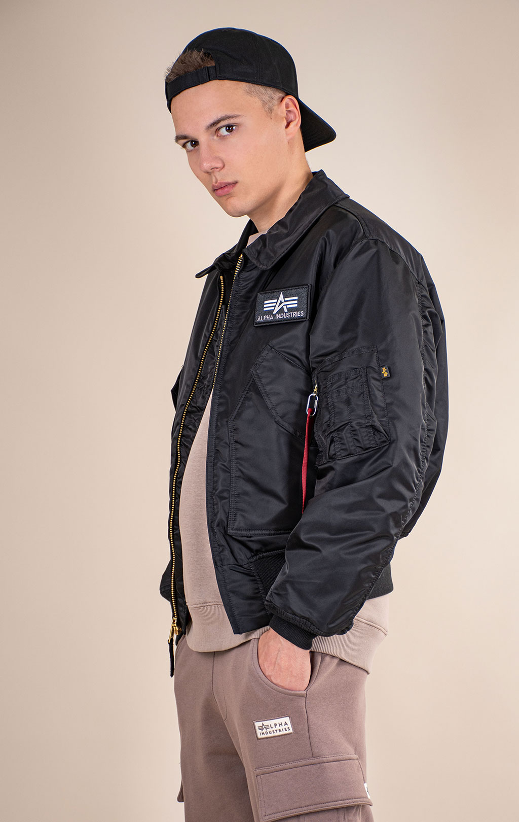 Куртка лётная ALPHA INDUSTRIES CWU 45/P HERITAGE FIT FLIGHT JACKET FW 26/27 black 
