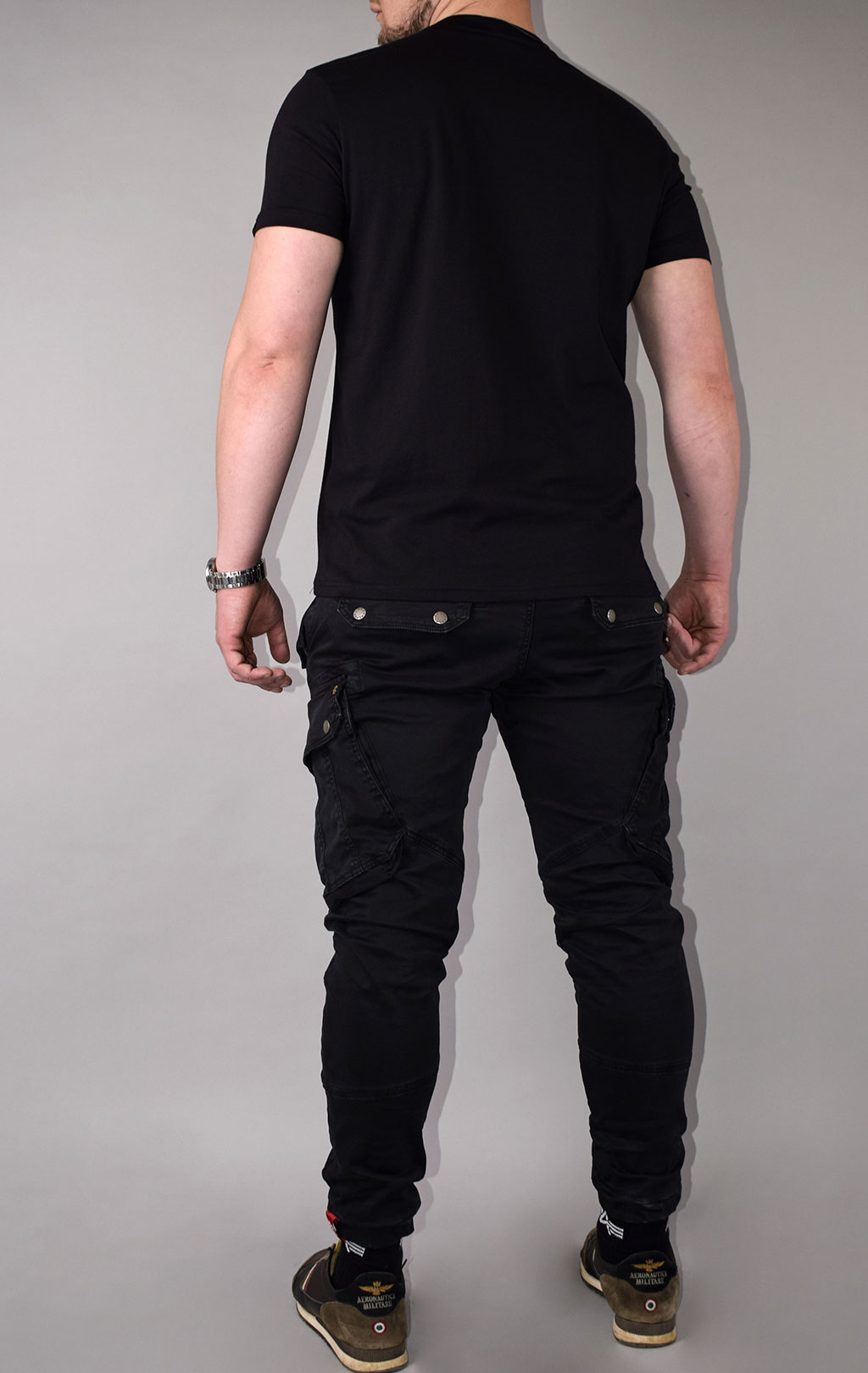 Футболка ALPHA INDUSTRIES BASIC T SMALL LOGO big size black 