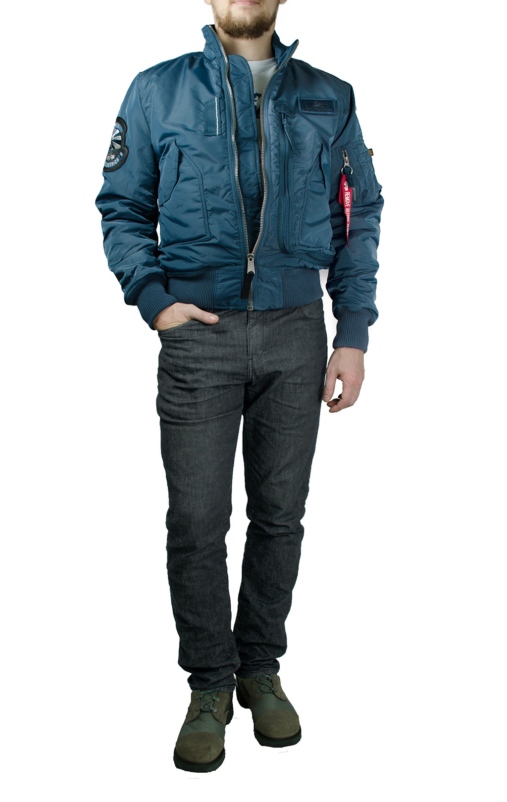 Куртка ALPHA INDUSTRIES ENGINE blue bold 