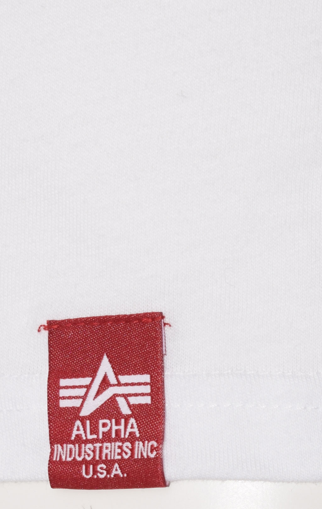 Лонгслив ALPHA INDUSTRIES SLEEVE PRINT HEAVY LS white 