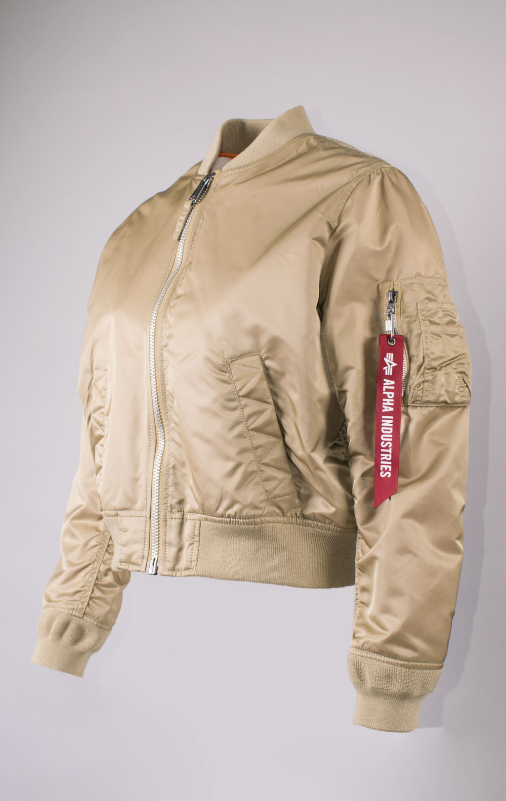 Женская ветровка-бомбер ALPHA INDUSTRIES CROPPED FLIGHT JACKET L-2B SS 22 m vintage khaki 