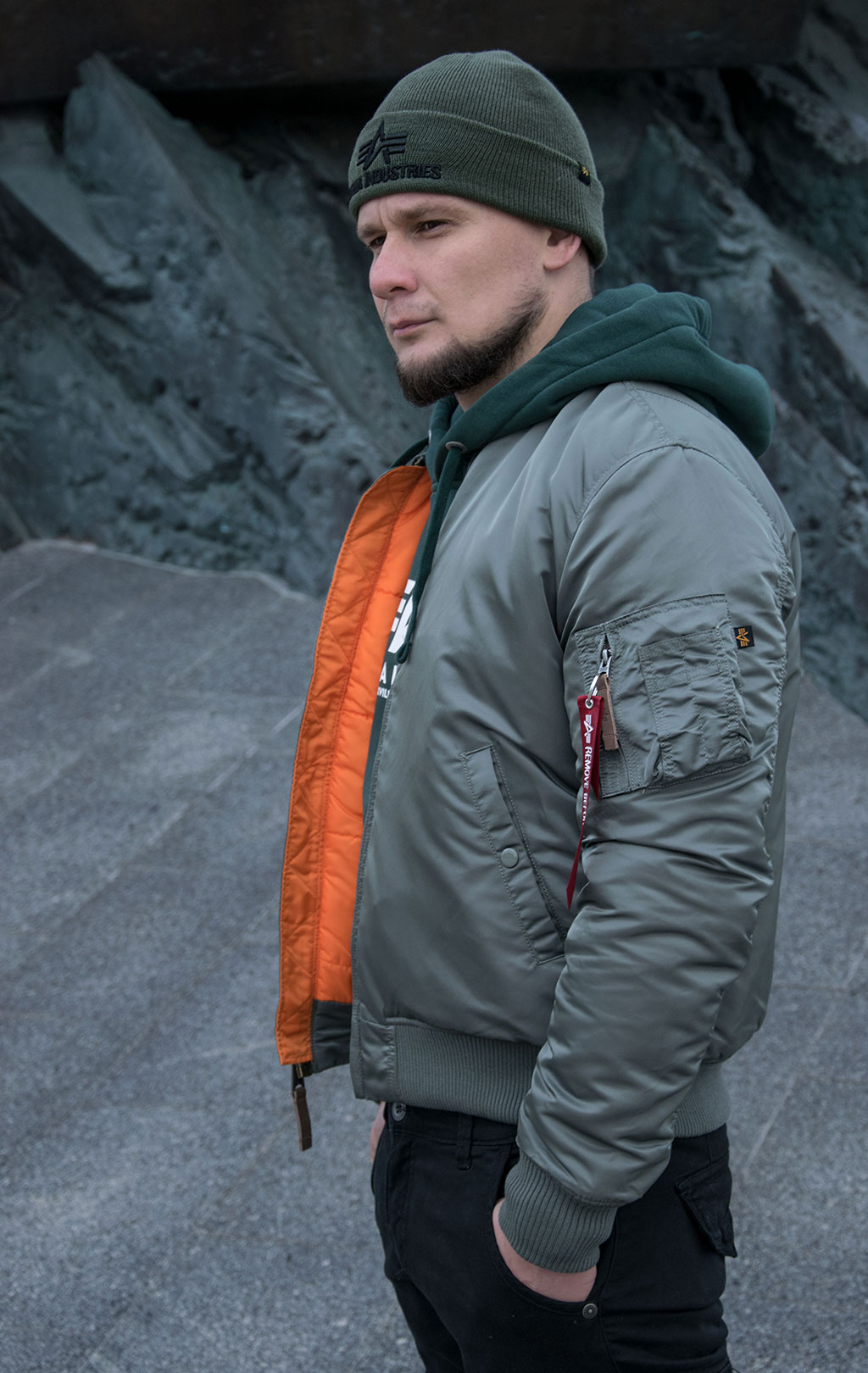 Бомбер ALPHA INDUSTRIES VF 59 MA-1 vintage green 