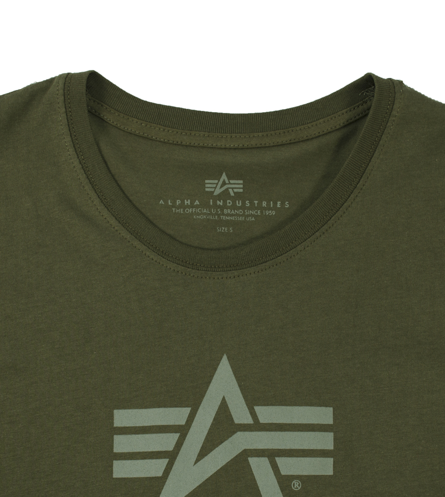 Женская футболка ALPHA INDUSTRIES LOGO T dark green 