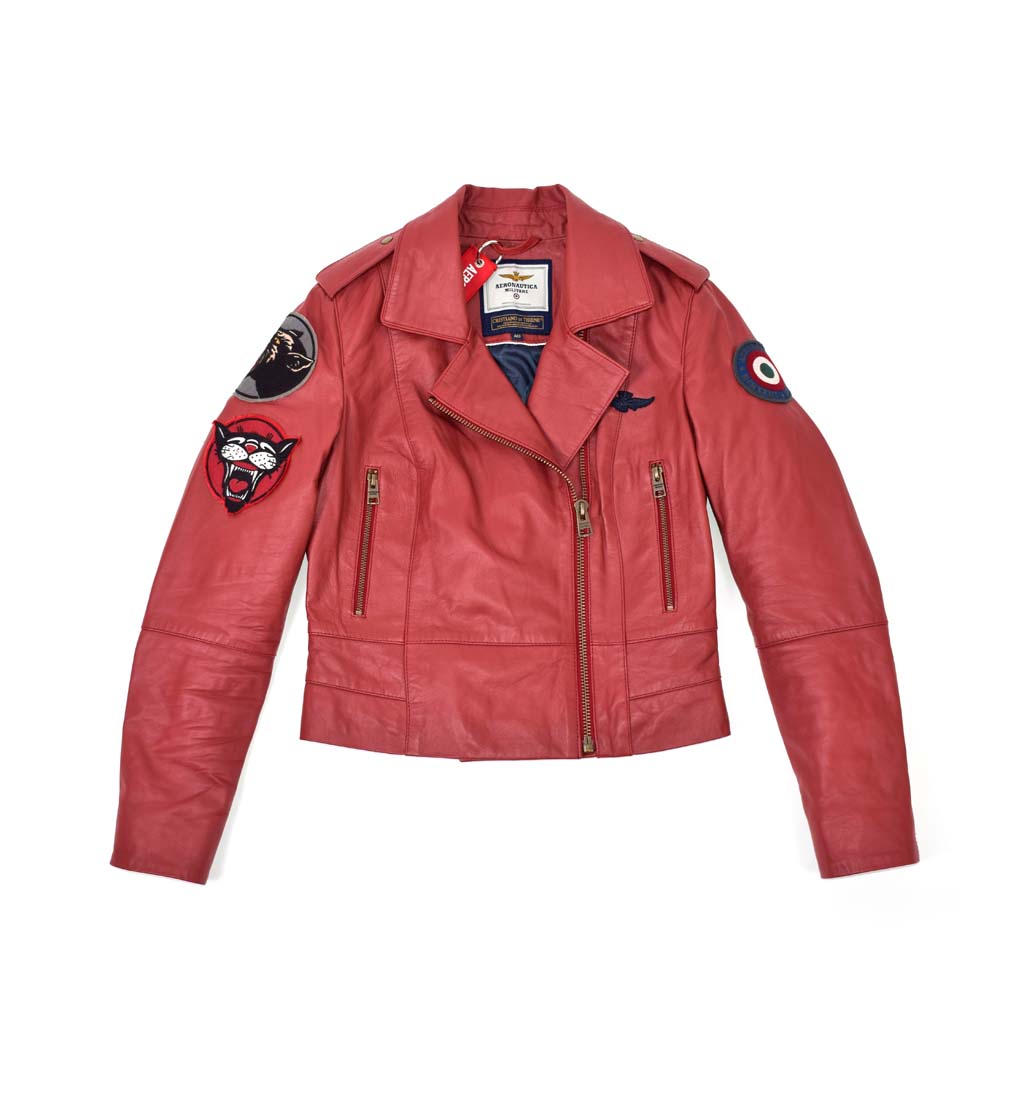 Женская куртка AERONAUTICA MILITARE кожа SS 20/IN rosso (PN 6003) 