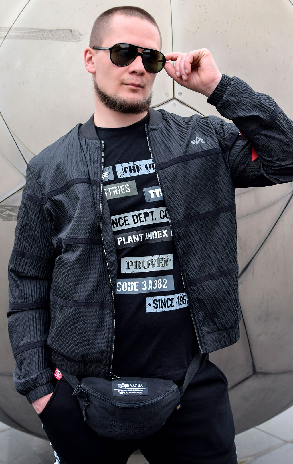 Ветровка ALPHA INDUSTRIES PARACHUTE UTILITY original fit black 