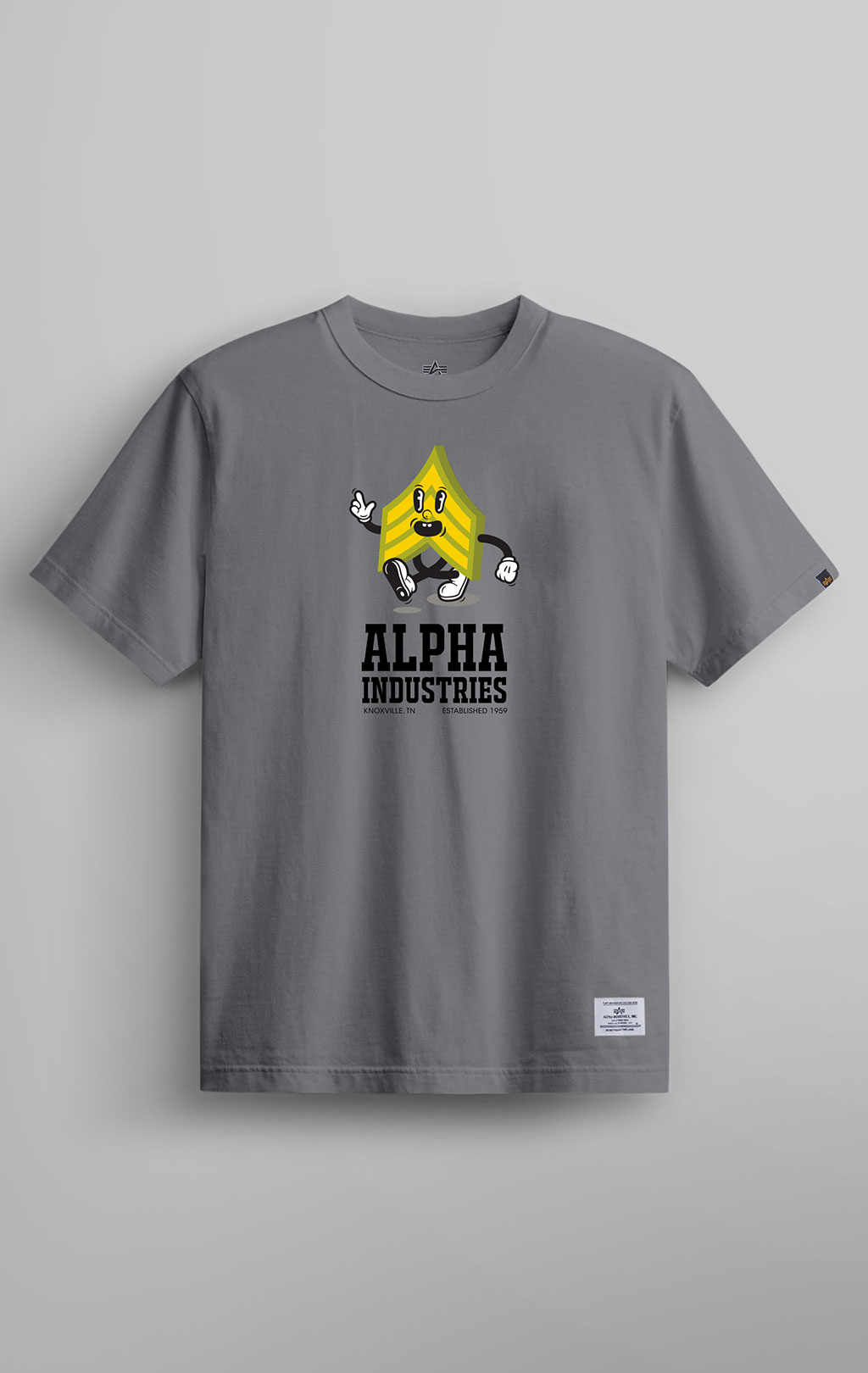 Футболка ALPHA INDUSTRIES ALPHA BADGE TEE SS 24 aircraft gray 