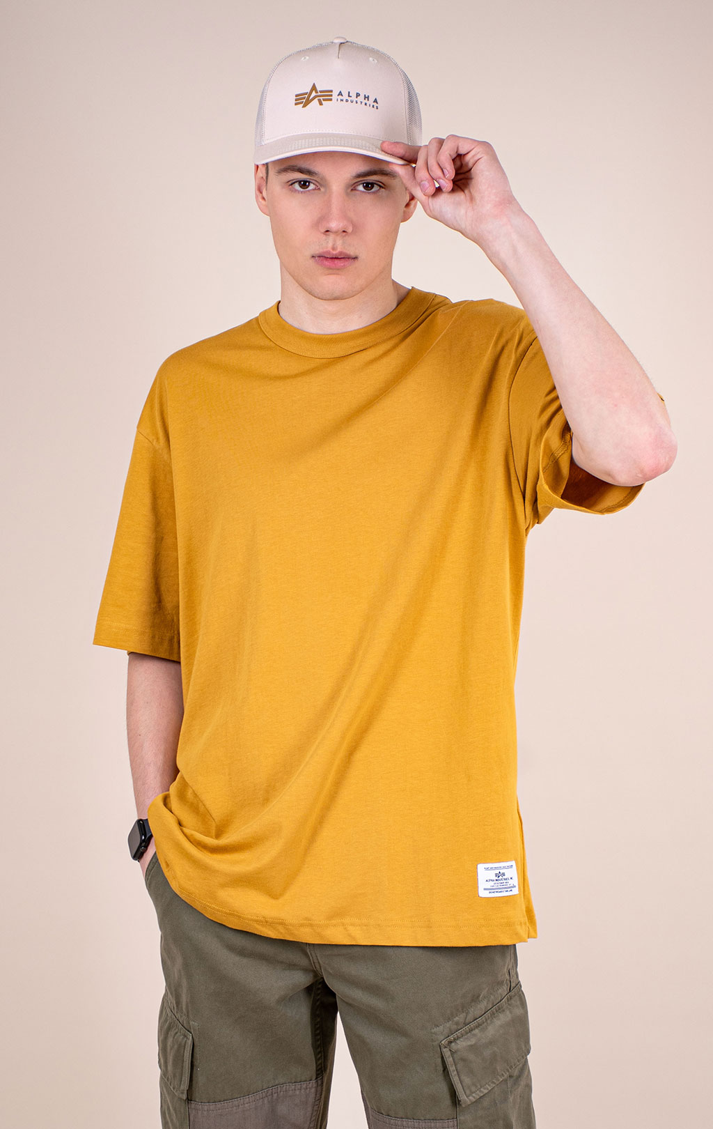 Футболка ALPHA INDUSTRIES RELAXED TEE SS 26 tumbleweed 