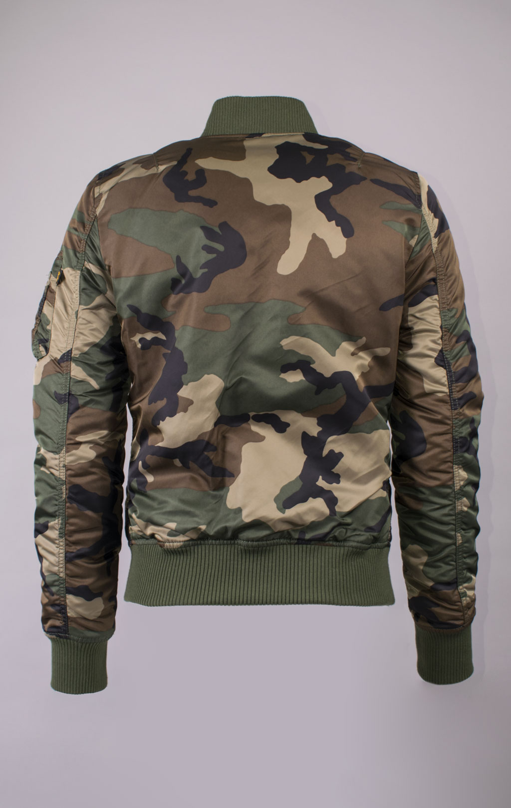 Женский бомбер ALPHA INDUSTRIES VF PM MA-1 camo woodland 65 