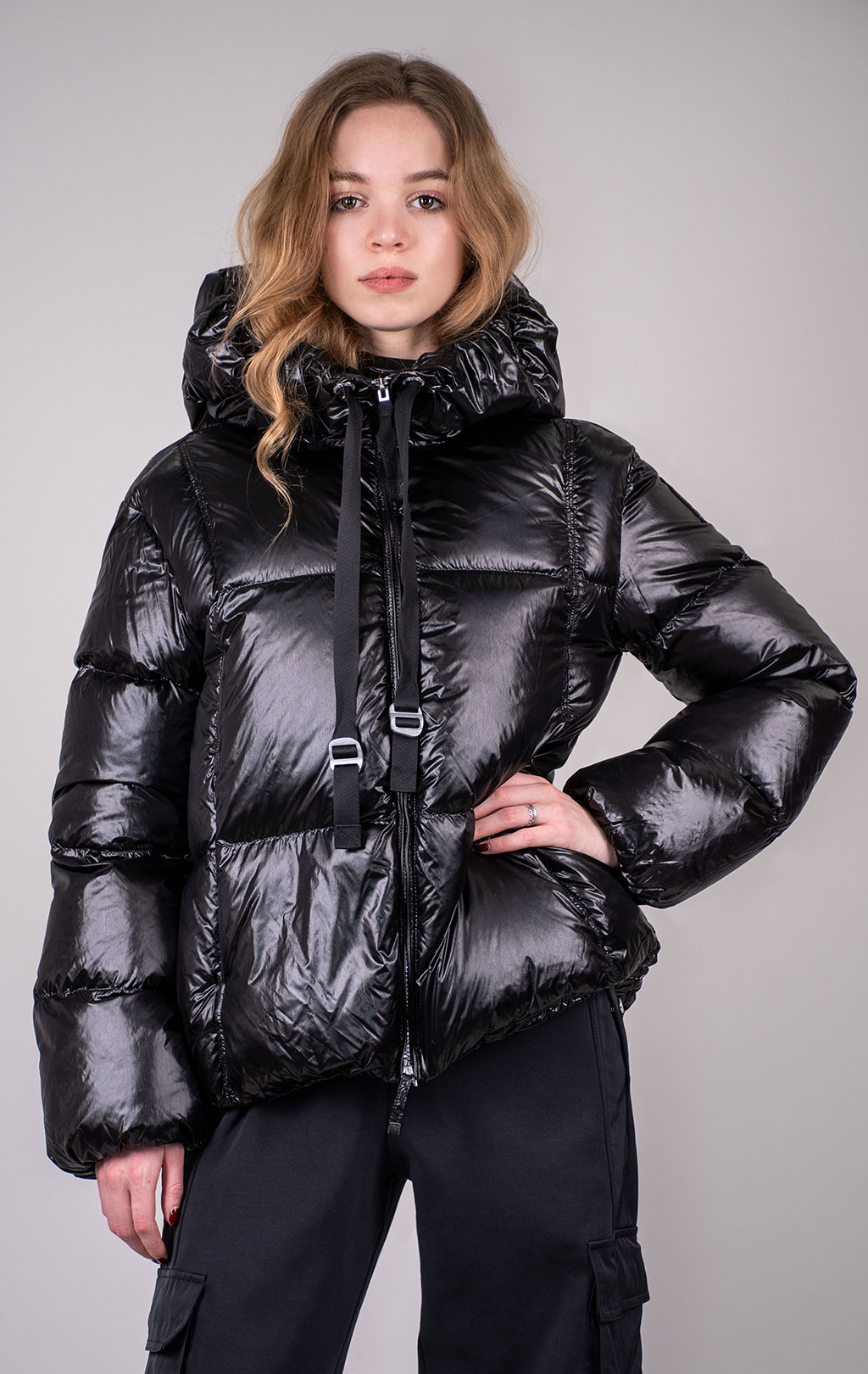 Женская куртка-пуховик PARAJUMPERS WATER FLOWER FW 24/25 black 