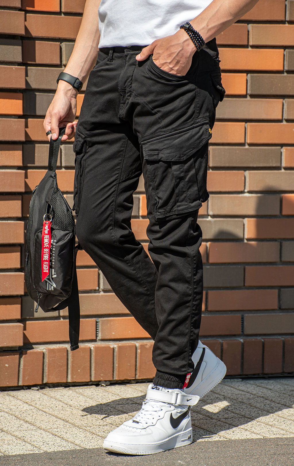 Брюки-карго ALPHA INDUSTRIES SPY PANT black 