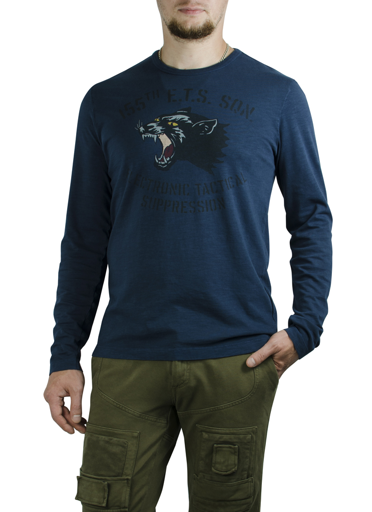 Лонгслив AERONAUTICA MILITARE blue navy (TS 1442) 