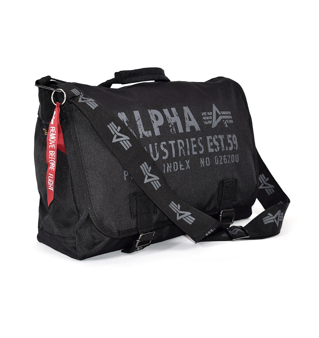 Сумка ALPHA INDUSTRIES CARGO OXFORD COURIER BAG 37x14x27 black 