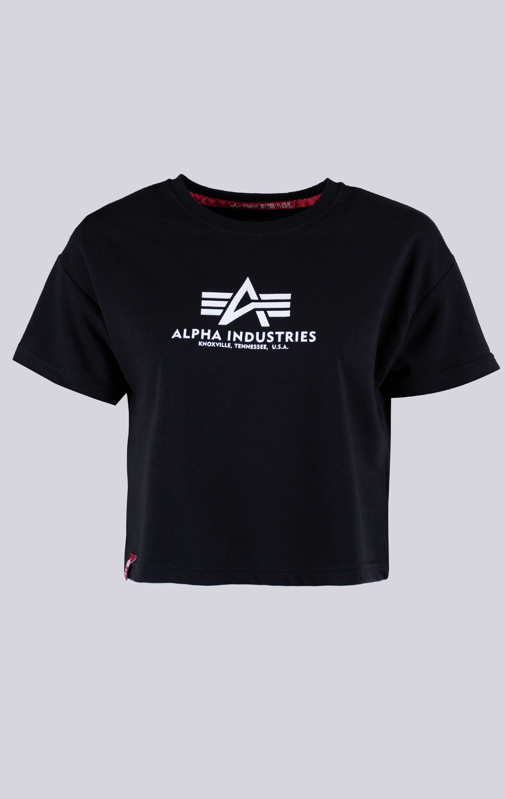 Женская футболка-кроп ALPHA INDUSTRIES BASIC BOXY T black 