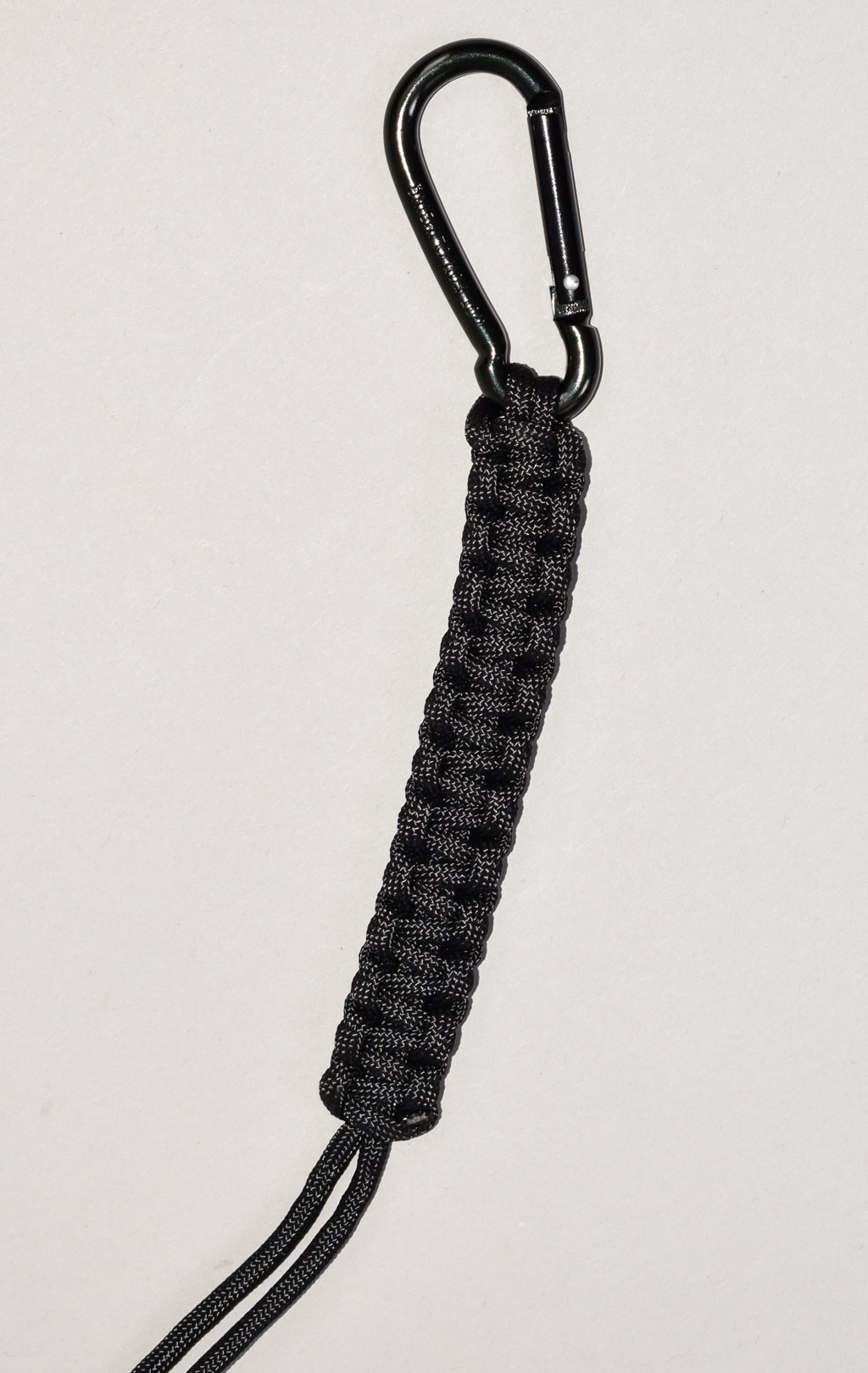 Шнур для ключей Mil-Tec PARACORD с карабином black 