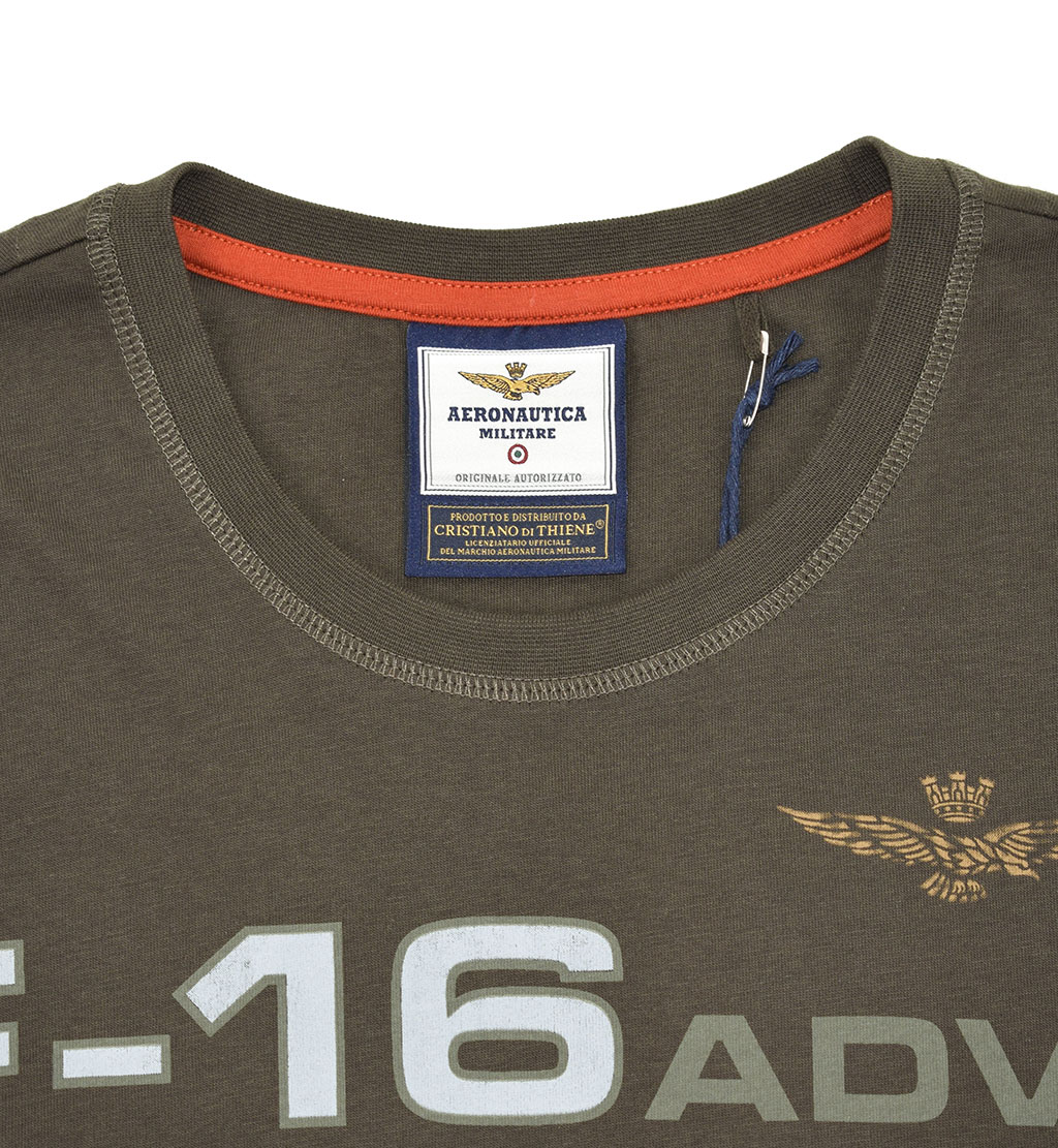 Лонгслив AERONAUTICA MILITARE FW 19/20 verde marcio (TS 1668) 