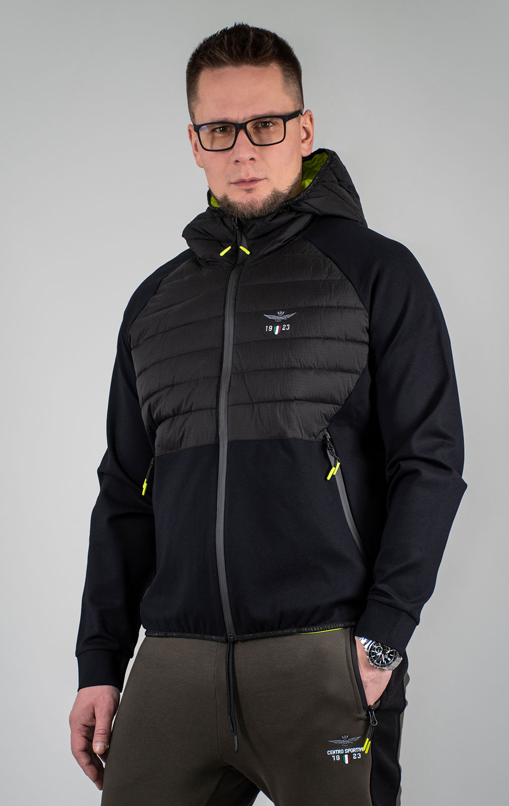 Куртка спортивная AERONAUTICA MILITARE FW 24/25/BD jet black (AF 487) 