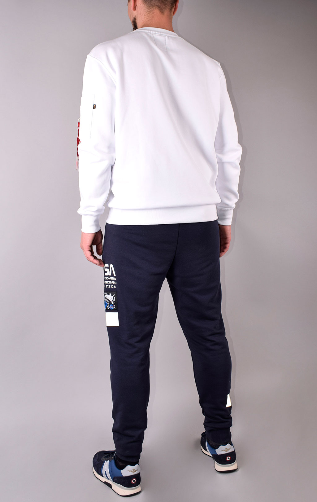 Свитшот ALPHA INDUSTRIES NASA reflective white/blue 