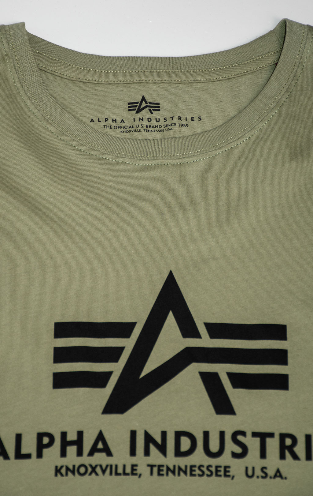 Футболка ALPHA INDUSTRIES BASIC T big size olive 