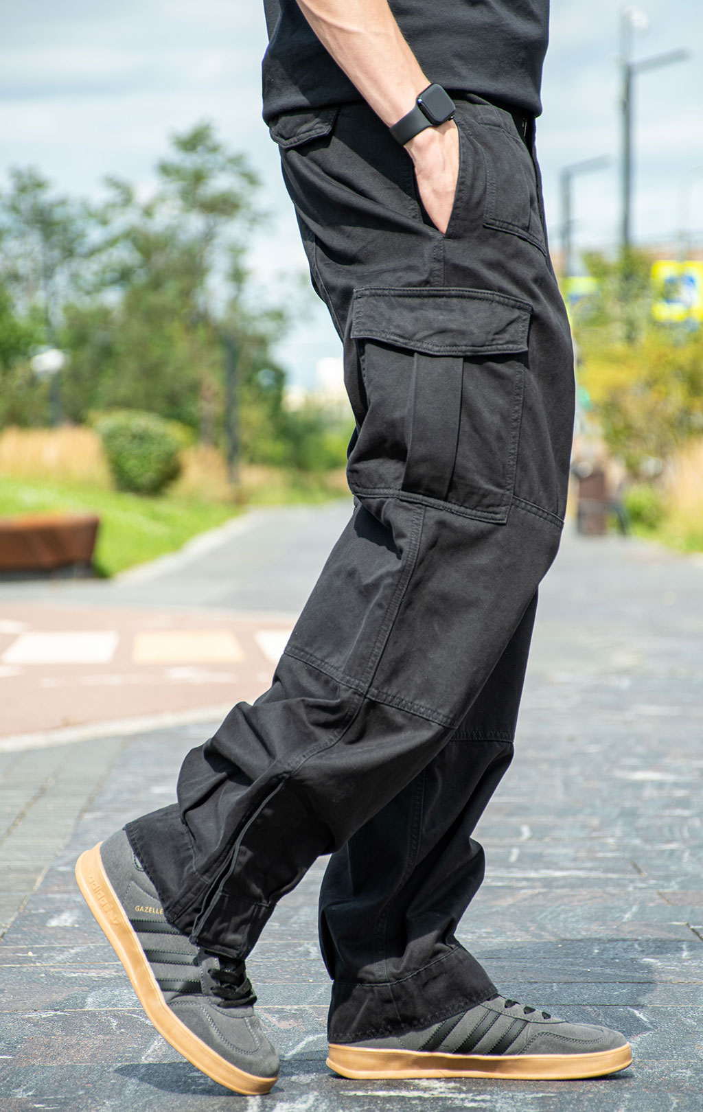 Брюки-карго ALPHA INDUSTRIES BELGIAN PANT M-64 плотные FW 24/25 black 