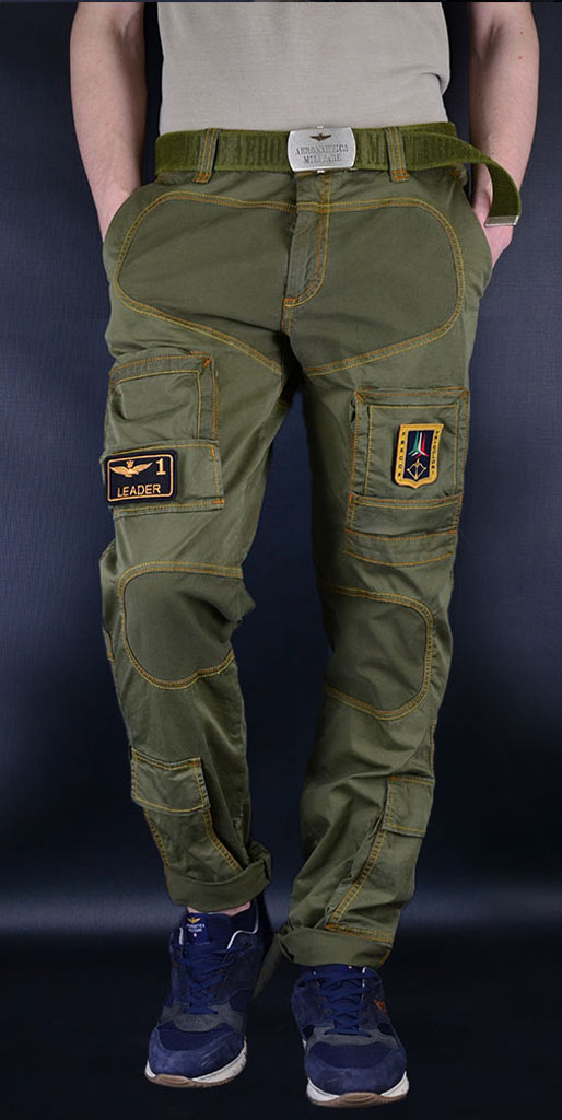 Брюки-карго AERONAUTICA MILITARE verde oliva (PA 1246) 