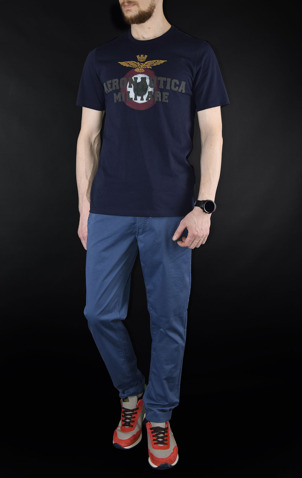 Футболка AERONAUTICA MILITARE SS 19/PT blue navy (TS 1617) 