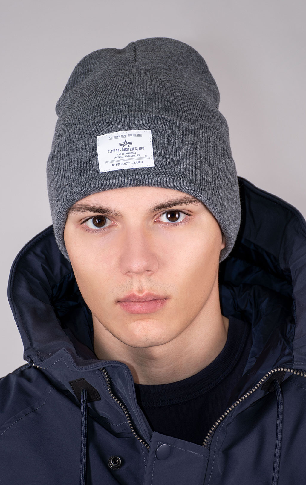 Шапка ALPHA INDUSTRIES ESSENTIAL BEANIE FW 24/25 medium charcoal heather 