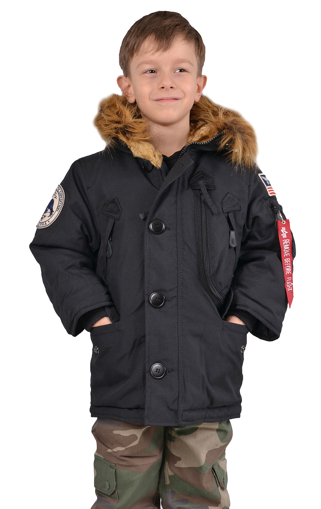 Детская аляска ALPHA INDUSTRIES POLAR black 