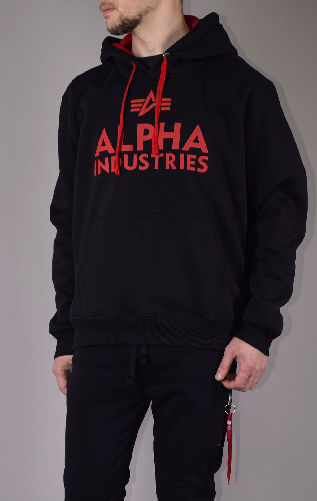 Толстовка ALPHA INDUSTRIES FOAM PRINT HOODY black 