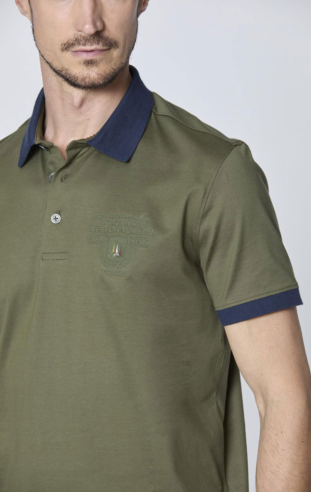 Футболка-поло AERONAUTICA MILITARE SS 25 m/BD military olive (PO 1863) 