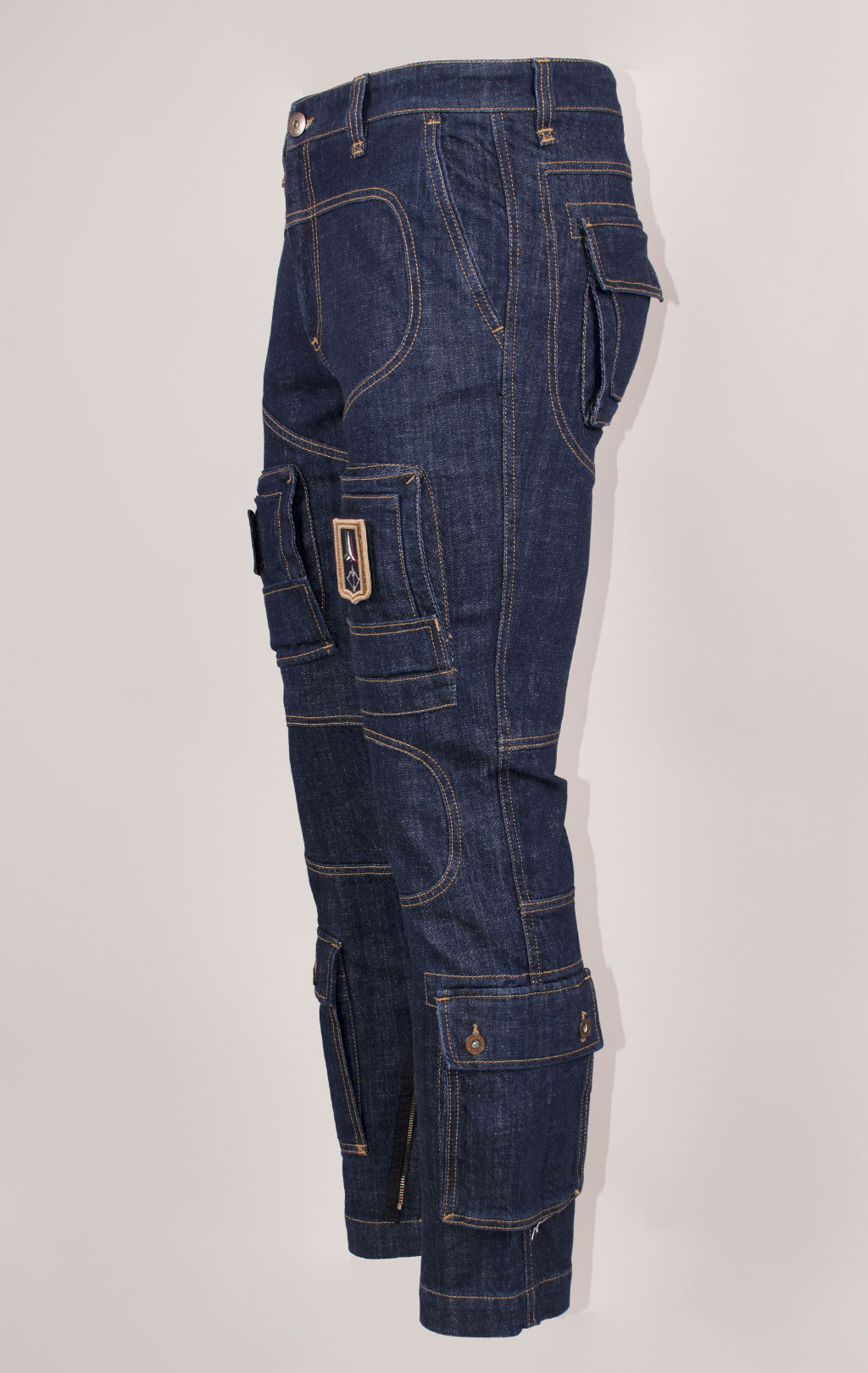 Джинсы-карго AERONAUTICA MILITARE ANTI-G плотные FW 24/25/AL dark denim wash (PA 939) 