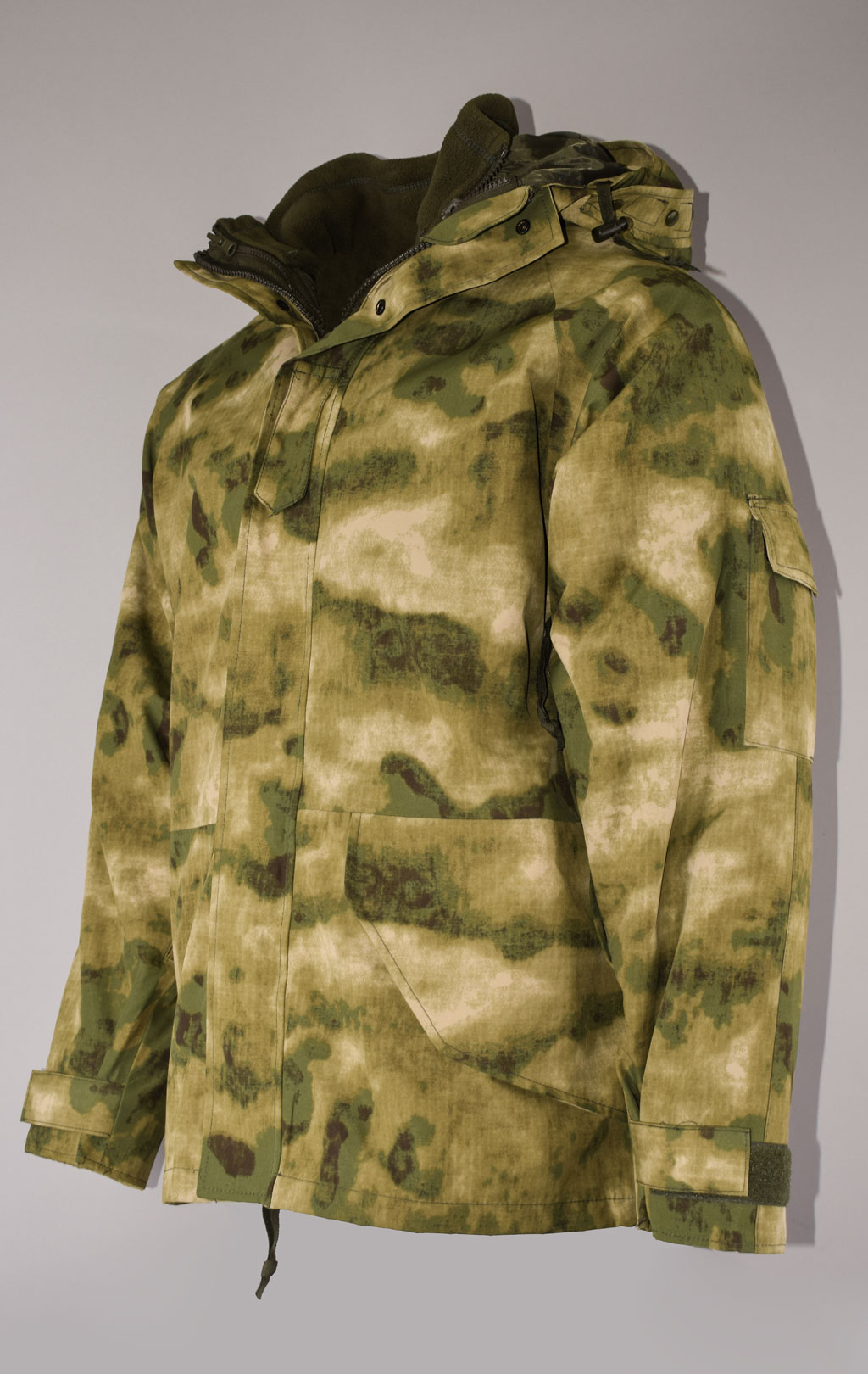 Куртка непромокаемая Mil-Tec мембрана с подстёжкой флис green camo 