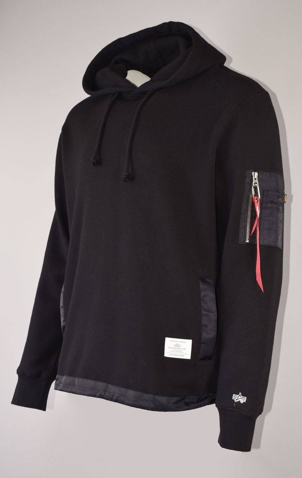 Толстовка ALPHA INDUSTRIES NYLON UTILITY HOODIE FW 21/22 black 