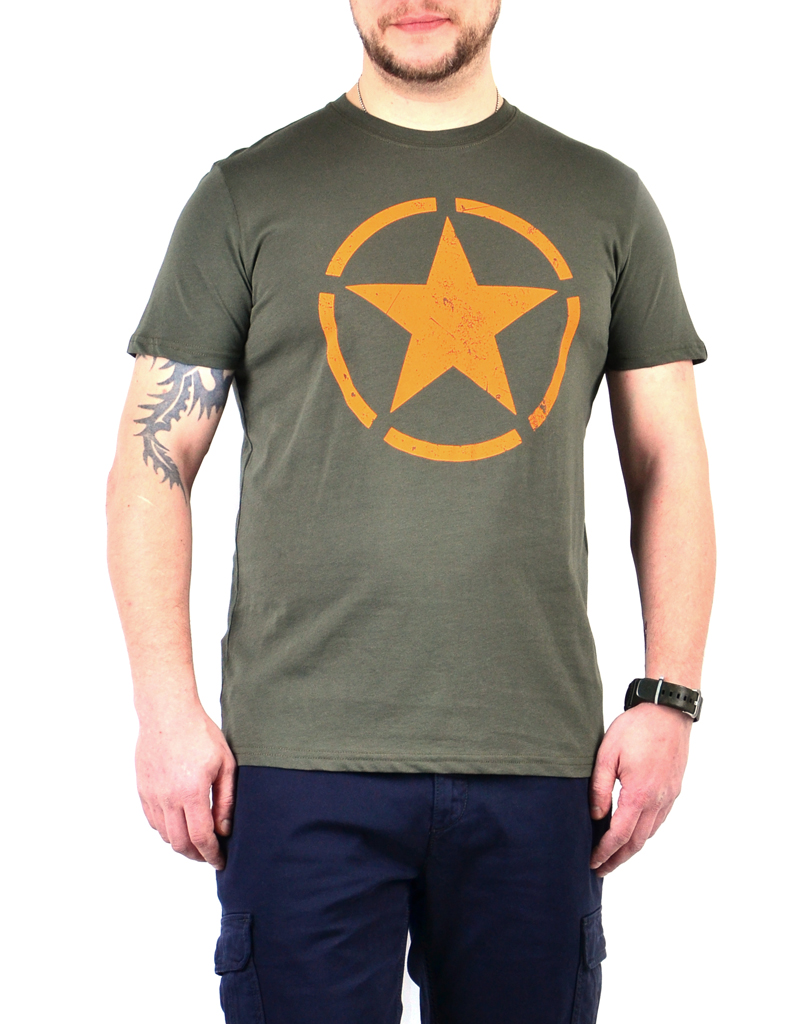 Футболка ALPHA INDUSTRIES STAR T dark olive 