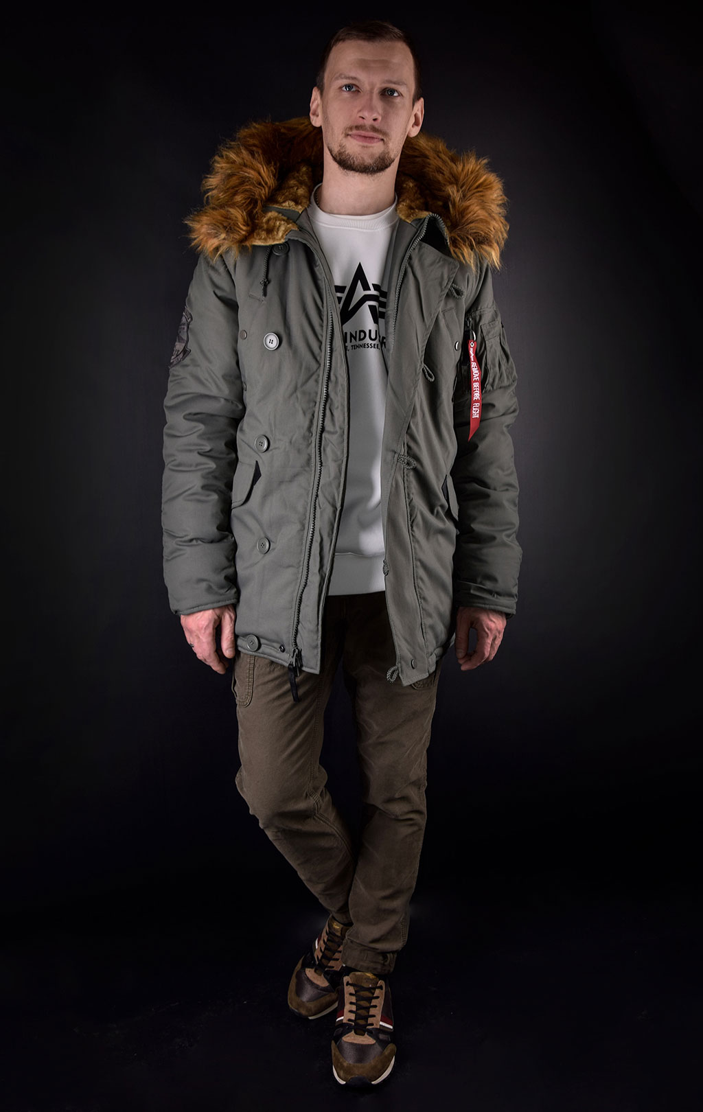 Аляска ALPHA INDUSTRIES EXPLORER vintage green 