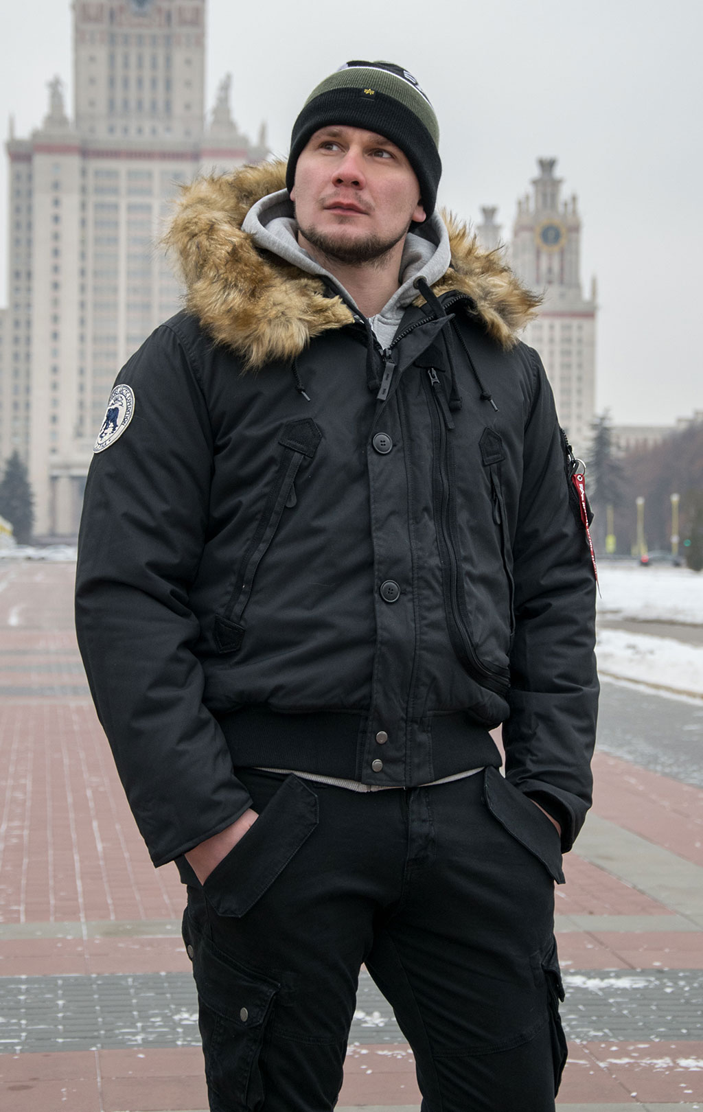 Аляска короткая ALPHA INDUSTRIES POLAR SV black 