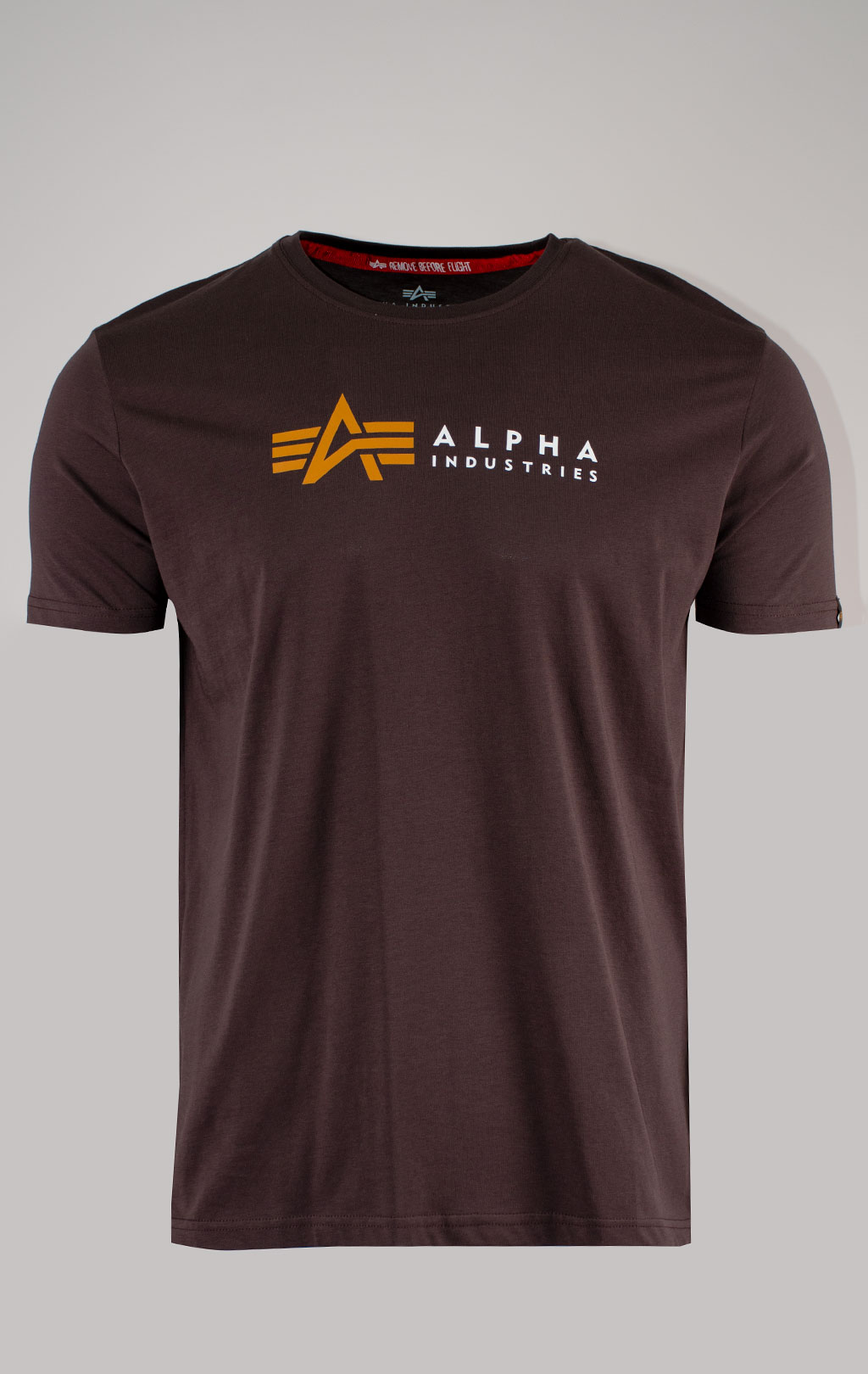 Футболка ALPHA INDUSTRIES ALPHA LABEL T hunter brown 