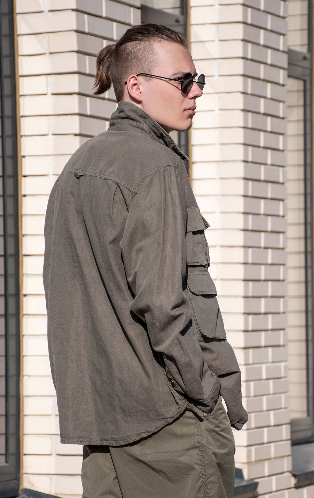 Рубашка ALPHA INDUSTRIES LONG SLEEVE MULTI POCKET SHIRT SS 24 m OG-107 green 