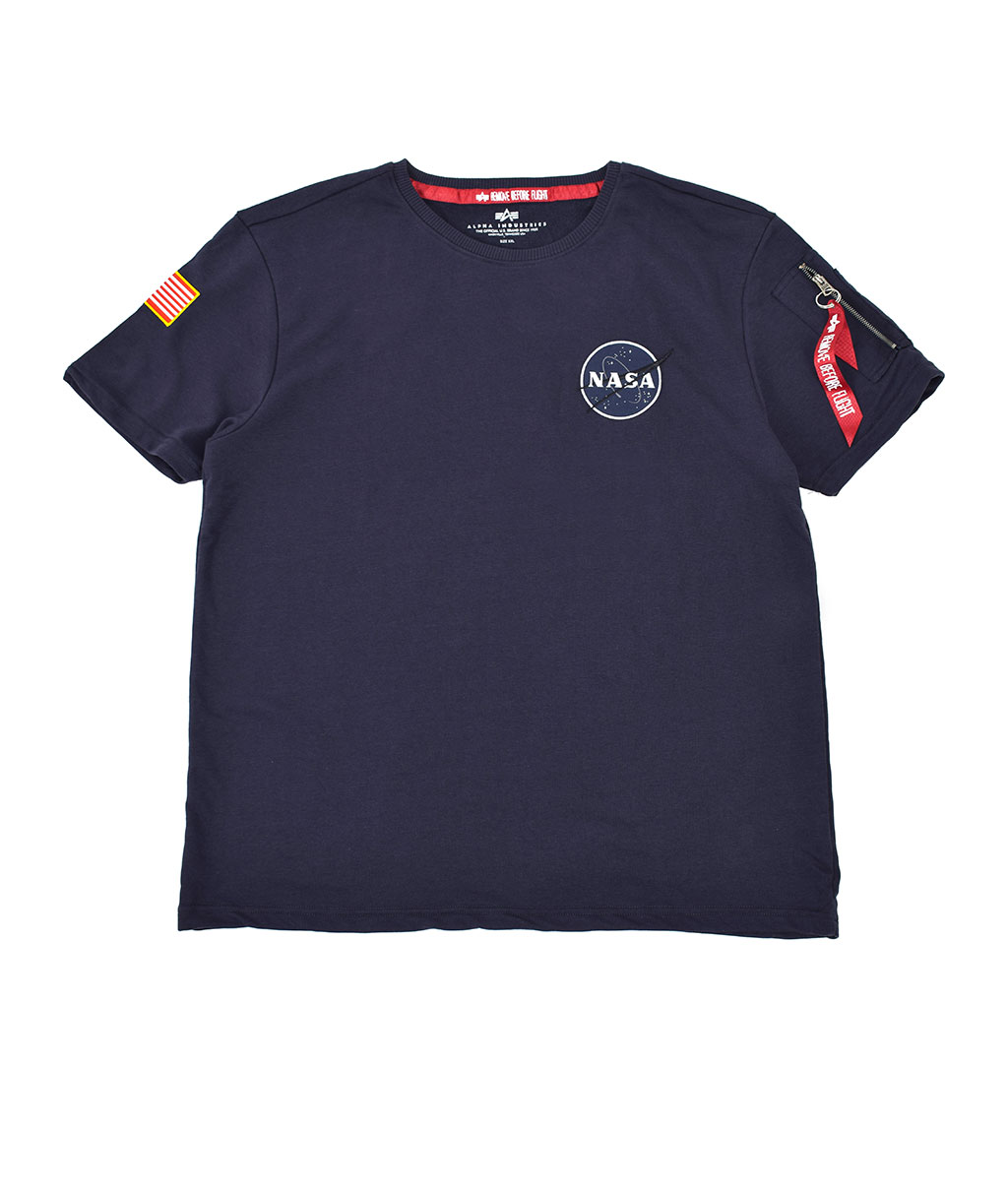 Футболка ALPHA INDUSTRIES NASA Heavy rep. blue 