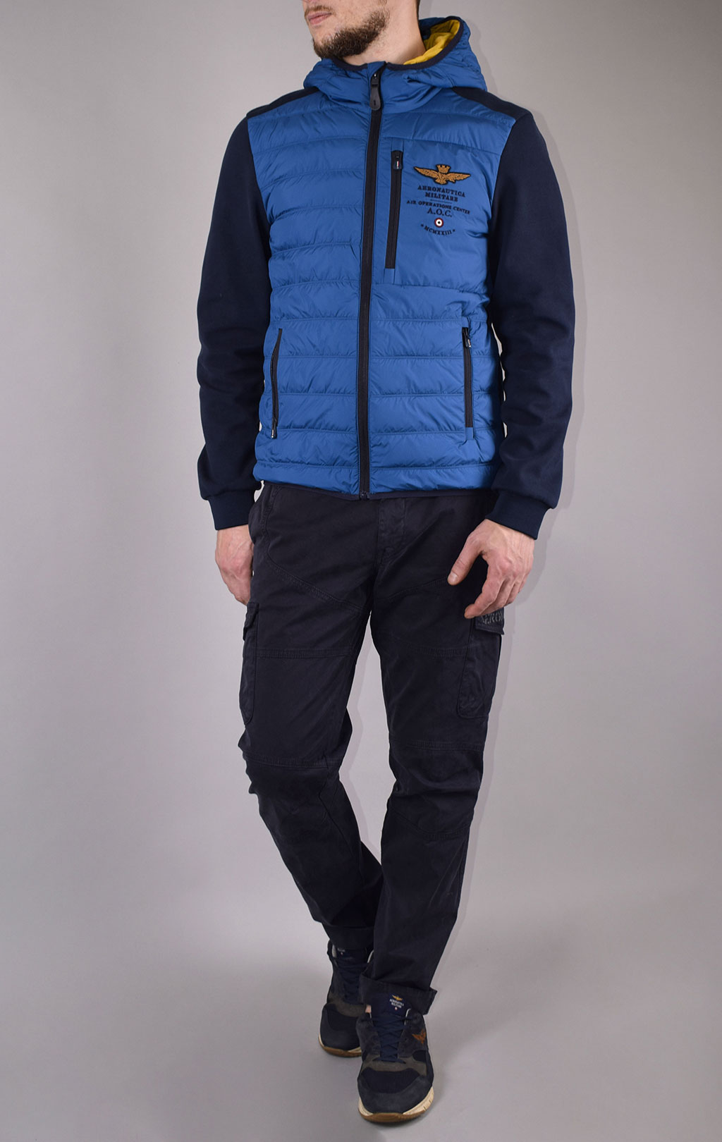 Куртка AERONAUTICA MILITARE FW 19/20 blue navy/cielo (AF 377) 